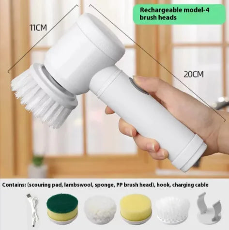Escova Elétrica de Limpeza Multifuncional | Ferramenta Potente de Limpeza Doméstica